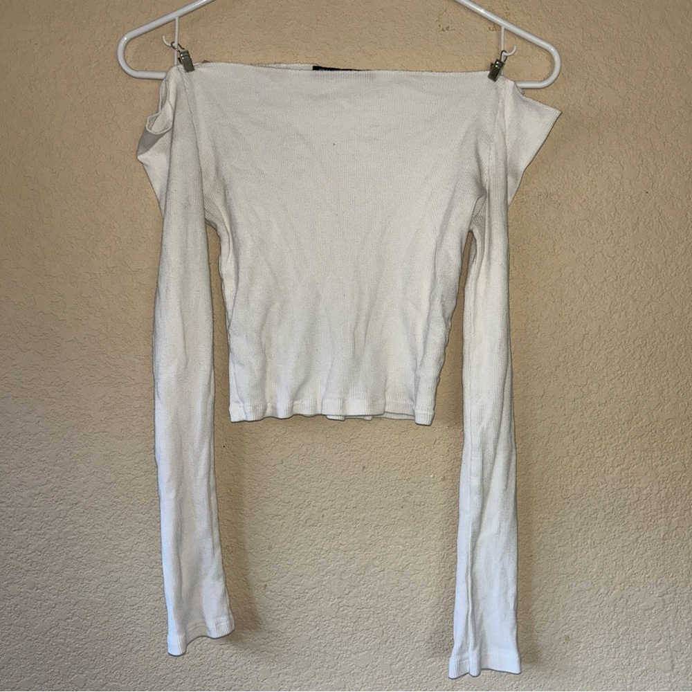 Brandy Melville White Long Sleeve Top